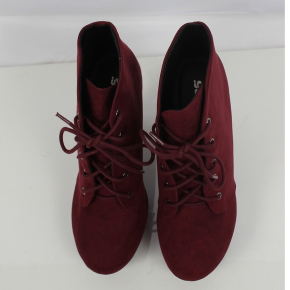 Size 8 Vino Faux Suede Lace Up Platform Ankle Boot - Picture 5 of 7